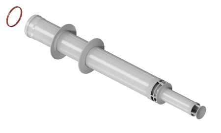 Труба с наконечником антилед Ф60/100 L750 KRATS раструб